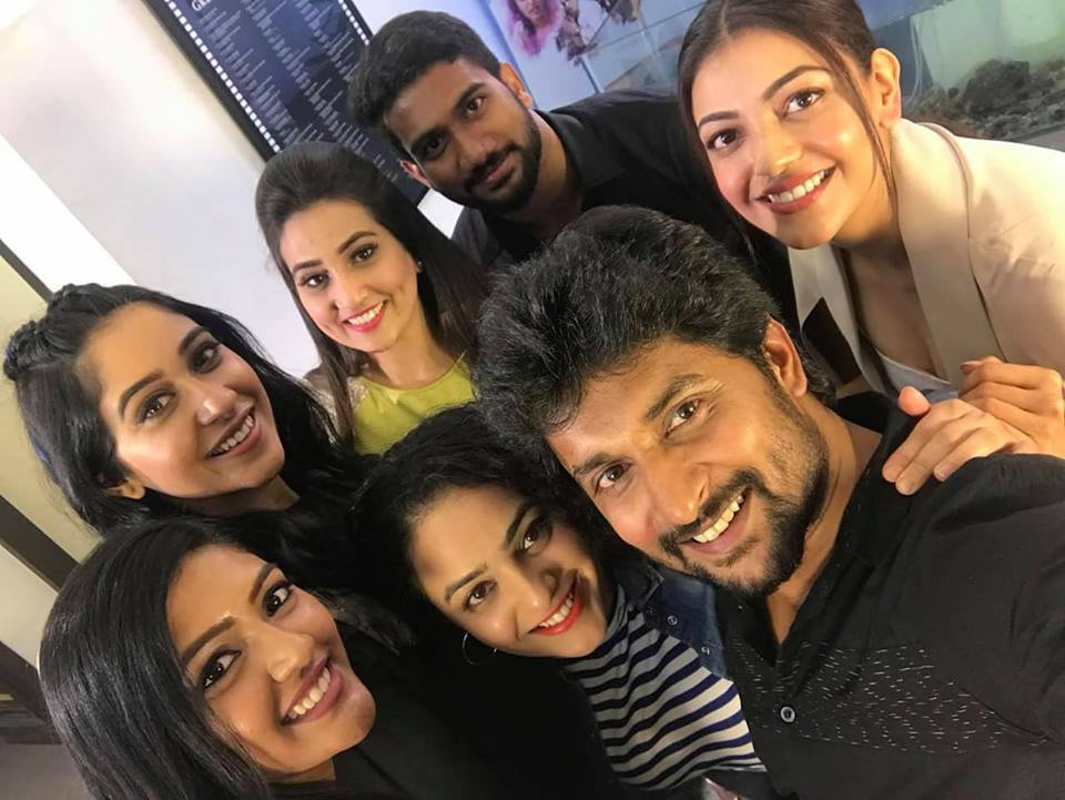 37-nani-with-regina-nithy-menen-kajal-eesha-rebba-and-prashanth-varma-awe-director