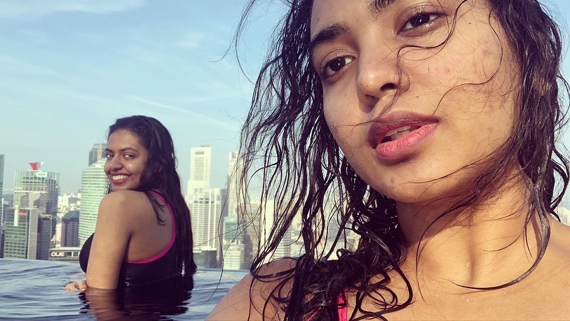 Shivani Rajashekar and Shivathmika Rajashekar enjoying their vacation