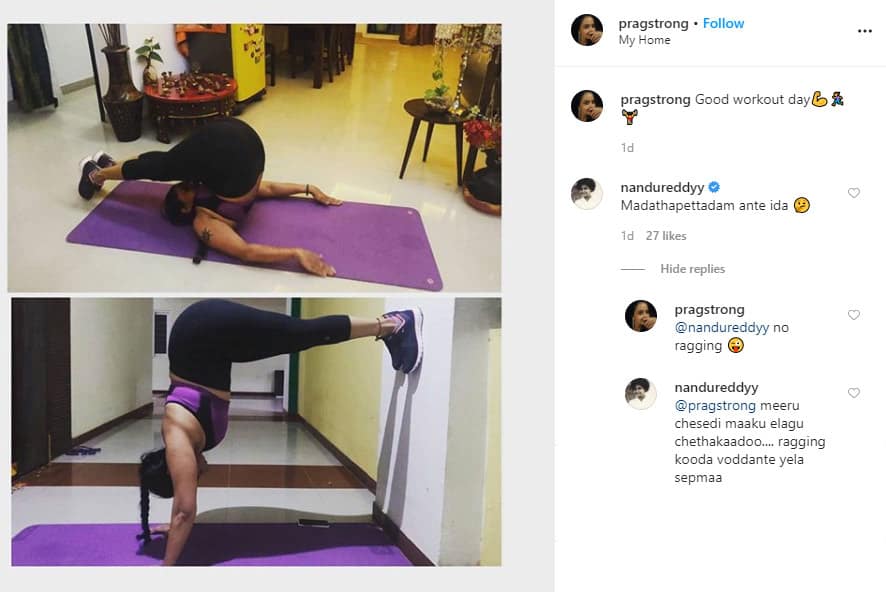 Actress Pragathi Workout goes viral1