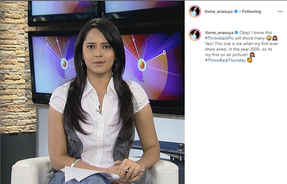 Anchor Anasuya turned as news reader1