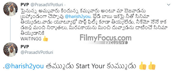 Producer PVP Enters Between Bandla Ganesh and Harish Shankar’s Issue1