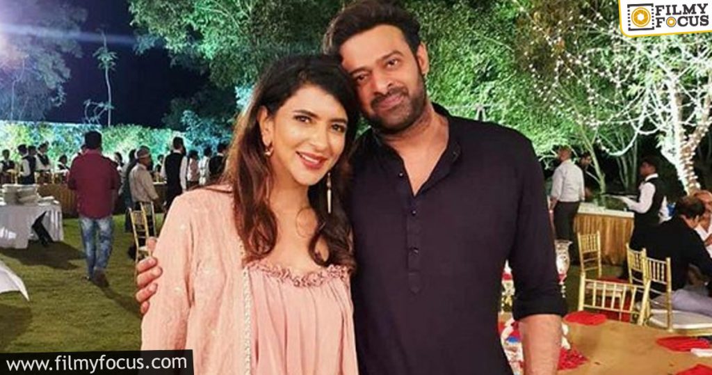 Prabhas with Manchu Lakshmi