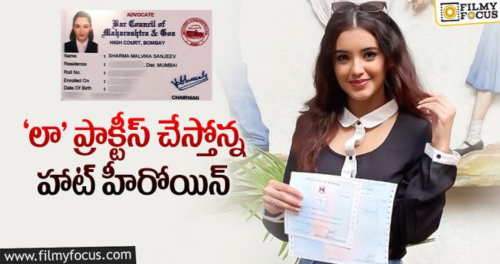 Malvika Sharma: టాలీవుడ్ బ్యూటీ.. లాయర్ గా సెటిల్ అవుతుందా..?