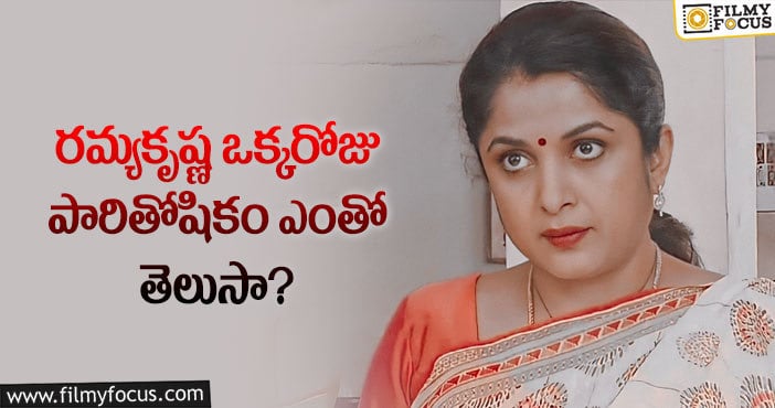 Ramya Krishna Remuneration: క్యారెక్టర్ ఆర్టిస్ట్ గా చేస్తున్నా.. రమ్యకృష్ణ అంత పారితోషికం అందుకుంటున్నారా!