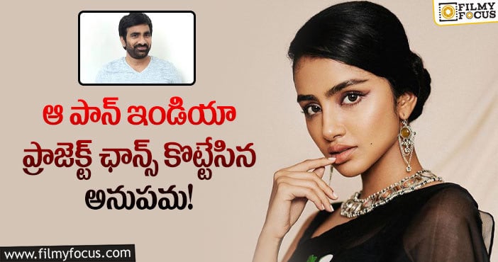 Anupama, Ravi Teja: రవితేజ పాన్ ఇండియా సినిమాలో అనుపమ.. నిజమెంత?