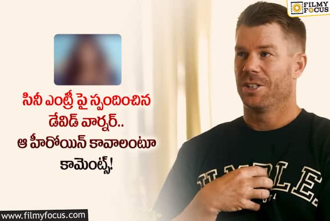 David Warner: మొదటిసారి సినీ ఎంట్రీ పై స్పందించిన డేవిడ్ వార్నర్!