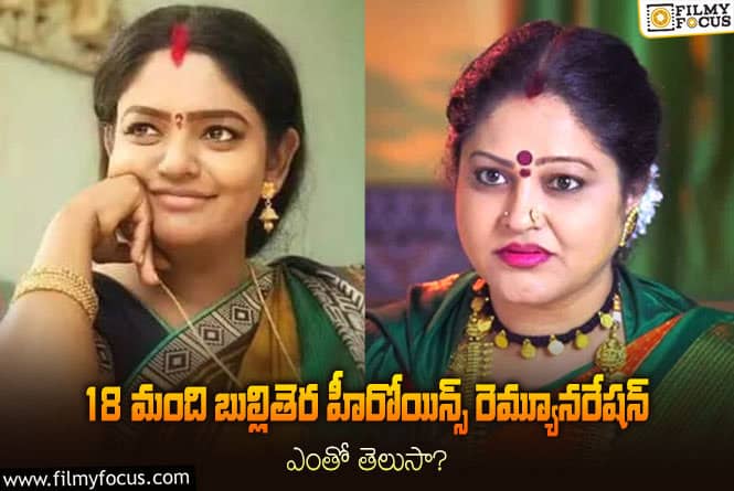 సీరియల్ హీరోయిన్స్ రెమ్యూనరేషన్ తెలిస్తే మతిపోతోంది !