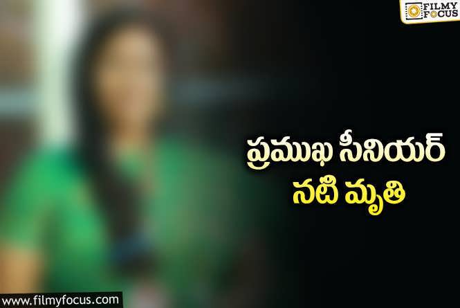 సినీ పరిశ్రమలో విషాదం.. ప్రముఖ నటి కన్నుమూత.!