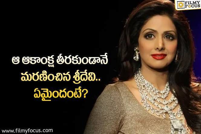 Sridevi: సీనియర్ హీరోయిన్ శ్రీదేవి ఆ కోరిక తీరకుండానే మృతి చెందారా?