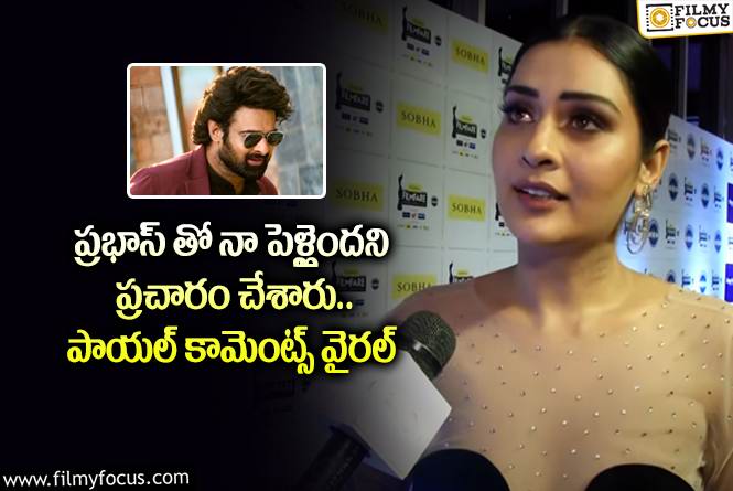 Payal Rajput: ప్రభాస్ గురించి పాయల్ ఆసక్తికర వ్యాఖ్యలు.. అలా చెప్పడంతో?