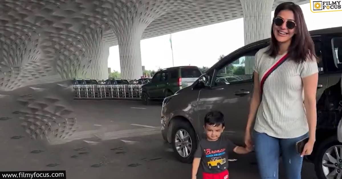 Kajal Aggarwal With Her Son at Airport Video Goes Viral