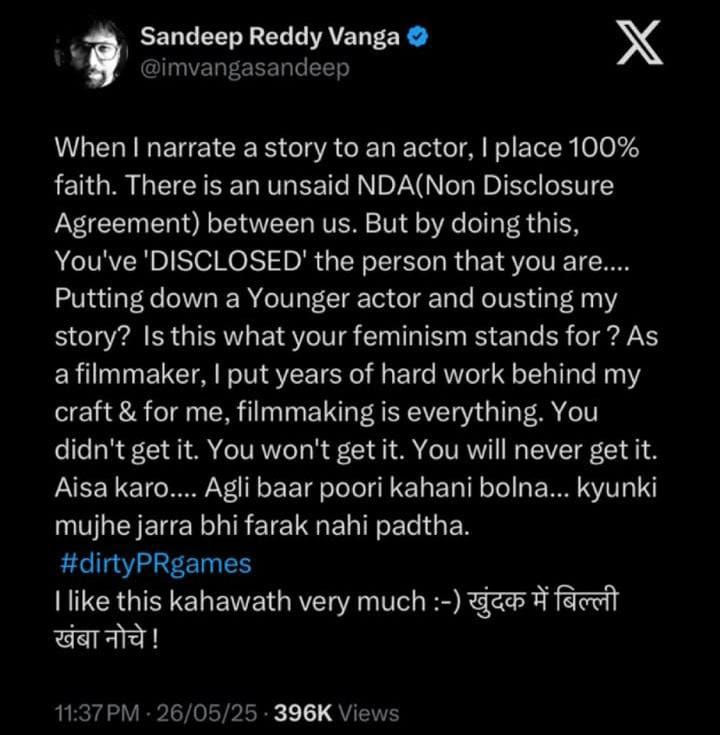 Sandeep Reddy Vanga deepika padukone