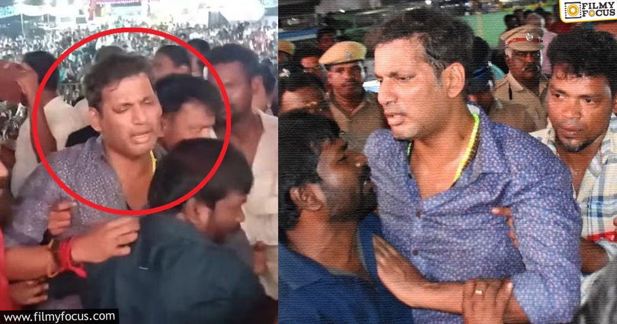 Vishal Collapses on Stage with health issue