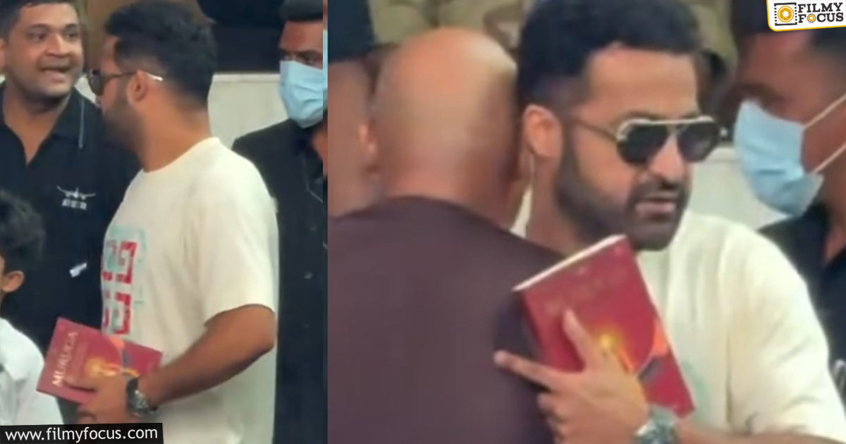 Jr NTR spotted with holding the book Muruga The Lord of War2
