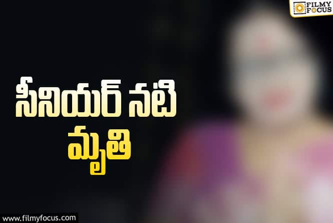 సినీ పరిశ్రమలో మరో విషాదం.. సీనియర్ నటి కన్నుమూత!