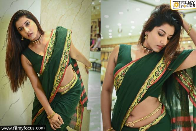 Vishnu Priya Bhimeneni: గ్రీన్ శారీలో నడుము అందాలు.. విష్ణుప్రియ గ్లామర్ ఫోటోలు వైరల్